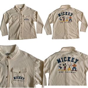 Disney Men's Sz XL Mickey And Friend Long Sleeve Adult Lightweight Fleece Jacket